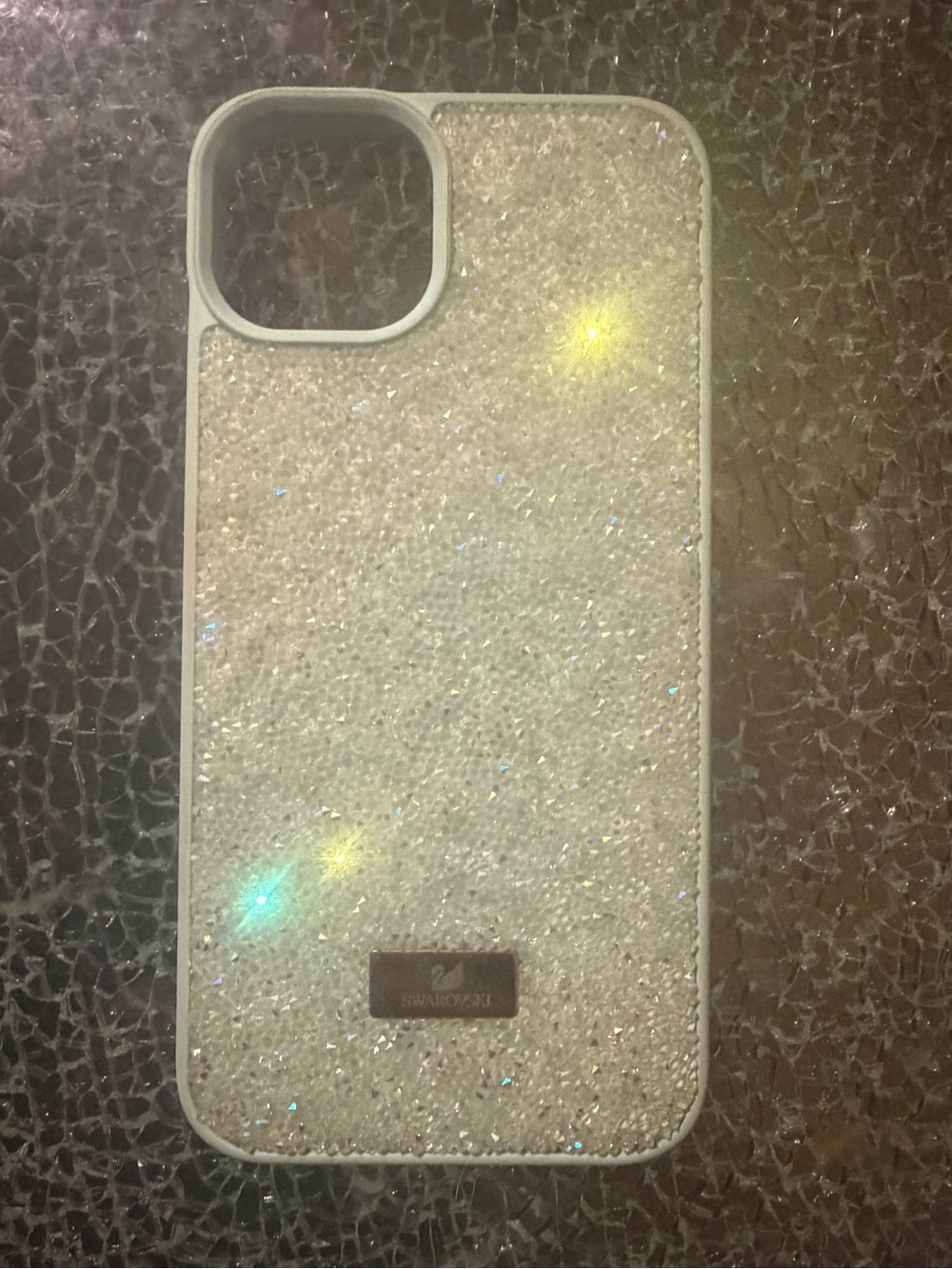 Swarovski Iridescent Crystal Glitter Phone Case - Silver Sparkle